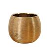 Ceramic Joe electroplated Gold Ceramic Flowerpot Creative Drawing Round vase Dining Room Living Room Bedroom Ornaments (Large 6.6in) view 1