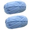 200g Light Blue DIY T-Shirt Yarn Soft Fabric Cord Elastic Knitting Fabric Yarn Crocheting Ribbon Yarn Basket Bag Yarn Recycled Yarn Pack of 2 Skeins view 1