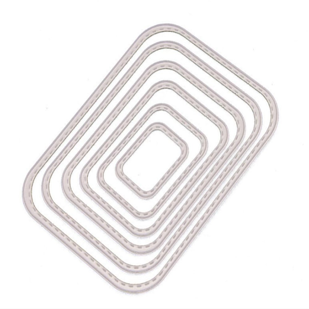 Mvchifay Cutting Dies Metal Stencils Scrapbooking Tool DIY Craft Carbon Steel Embossing Template for Paper Card Making (Arc-ractangular Set)