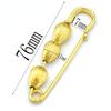 Rose Gold Safety Pins Brooch Decorative Charms with Loops for Jewelry Kilt Knitted Fasteners Used in Clothes Hats Skirts Dresses 8 PCS 76mm (Gold) view 1