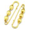 Rose Gold Safety Pins Brooch Decorative Charms with Loops for Jewelry Kilt Knitted Fasteners Used in Clothes Hats Skirts Dresses 8 PCS 76mm (Gold) view 3