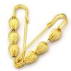 Rose Gold Safety Pins Brooch Decorative Charms with Loops for Jewelry Kilt Knitted Fasteners Used in Clothes Hats Skirts Dresses 8 PCS 76mm (Gold) view 4