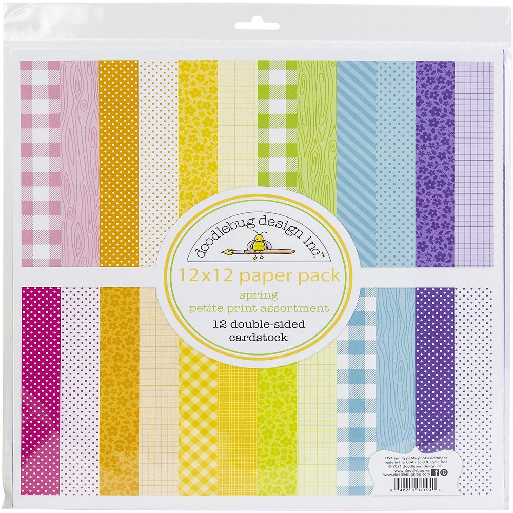 Doodlebug Paper Petite, Spring, 12 Designs/1 Each