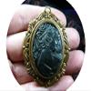 Classical Face Cameo Pin Pendant Jewelry Brooch Sparkling Rhinestone Women Brooch Crystal Pin Vintage Brooch Pin for Women Costume Accessory view 1