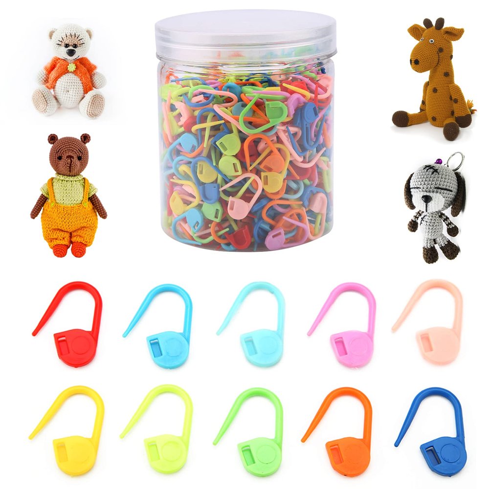 500pcs Stitch Markers, Locking Knitting Stitch Markers Counter Crochet Knitting Markers with Contanier Box