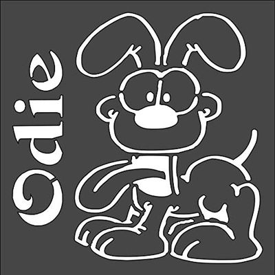 1 PCS Custom Cut Stencil Garfields Odie Crafts, Arts, Scrapbooking - Painting on The Wall, Wood, Glass and Other
