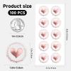 100 PCS Handmade with Love Stickers, Clear Rose Gold Foil Heart Labels for Small Business Packaging, Baking, Gift Wrapping, Envelopes, Favor Bags & Dessert Treat Bags, 1.6 Inch view 2