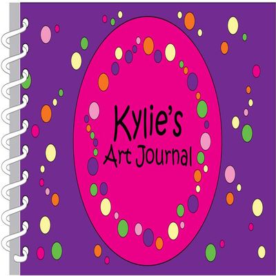 Bubbles Purple Personalized Art Journal | Custom Sketch Book for Kids | Monogrammed Sketchbook | Personalized Kids Gift | Kids Journal | Drawing Pad | Art Journal for Kids | Spiral Art Sketchpad