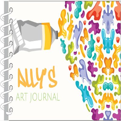 Painting Tube Personalized Art Journal | Custom Sketch Book for Kids | Monogrammed Sketchbook | Personalized Kids Gift | Kids Journal | Drawing Pad | Art Journal for Kids | Spiral Art Sketchpad