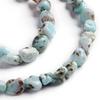Fashewelry 48Pcs Irregular Natural Larimar Beads Nugget Tumbled Chakra Gemstone Beads Crystal Healing Drilled Loose Beads 6.5~9.5x5.5-7.5mm for Earring Bracelet Necklace Jewelry Making view 2