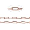 Craftdady 32 Feet Rose Gold Paperclip Link Chains Stainless Steel Oval Cable Cross Chains Drawn Elongated Cable Chains 3x1.5mm with Spool for DIY Necklace Bracelet Jewelry Crafts Making view 3