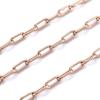Craftdady 32 Feet Rose Gold Paperclip Link Chains Stainless Steel Oval Cable Cross Chains Drawn Elongated Cable Chains 3x1.5mm with Spool for DIY Necklace Bracelet Jewelry Crafts Making view 4