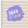 Pastel Paint Brushes Personalized Art Journal | Custom Sketch Book for Kids | Monogrammed Sketchbook | Personalized Kids Gift | Kids Journal | Drawing Pad | Art Journal for Kids | Spiral Art Sketchpad view 1