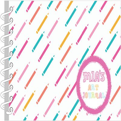 Ring of Pink Personalized Art Journal | Custom Sketch Book for Kids | Monogrammed Sketchbook | Personalized Kids Gift | Kids Journal | Drawing Pad | Art Journal for Kids | Spiral Art Sketchpad