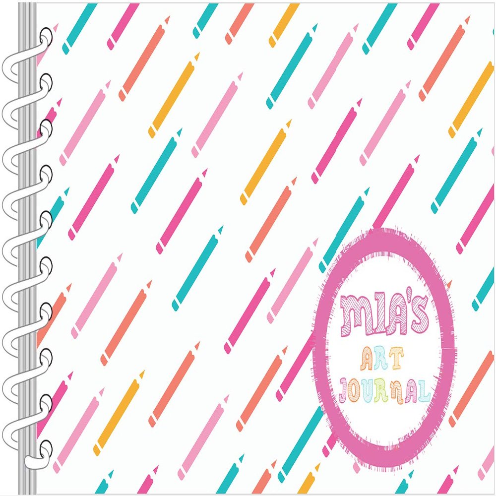 Ring of Pink Personalized Art Journal | Custom Sketch Book for Kids | Monogrammed Sketchbook | Personalized Kids Gift | Kids Journal | Drawing Pad | Art Journal for Kids | Spiral Art Sketchpad