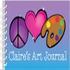 Peace Love Heart Personalized Art Journal | Custom Sketch Book for Kids | Monogrammed Sketchbook | Personalized Kids Gift | Kids Journal | Drawing Pad | Art Journal for Kids | Spiral Art Sketchpad view 1