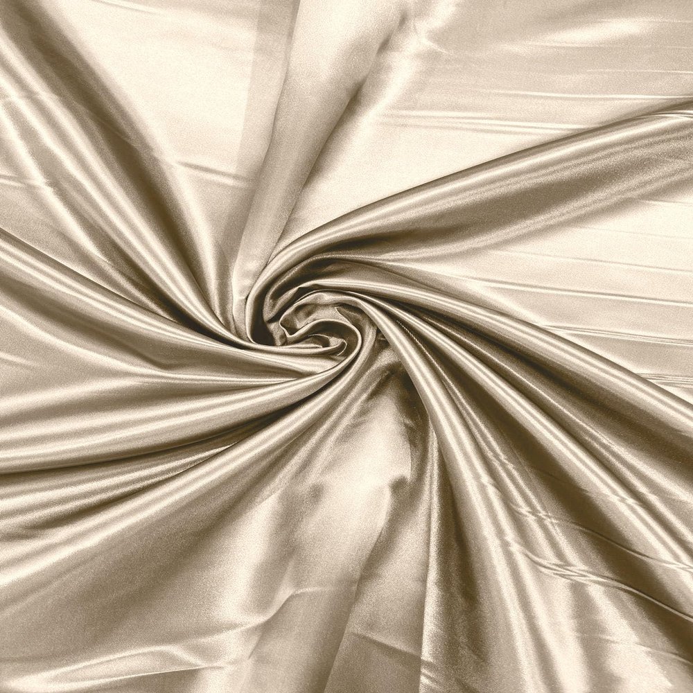 Backdrop King Inc, 58/60" Wide 100% Polyester Heavy Bridal Satin Fabric (Champagne 3, 15 Yards)