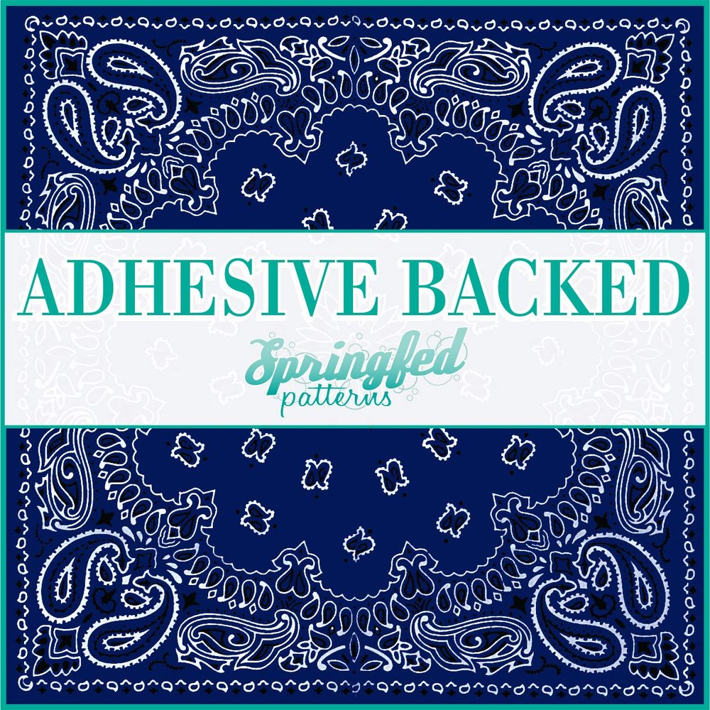 Navy Blue Bandanna Pattern 12x12 Sheet Adhesive Craft Vinyl Dark Blue Bandana