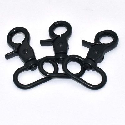 Black Swivel Clasps Connector Claw Dog Hook Snap Hook Lobster Clasp Key Chain Base Lanyards Clips for Purse Bags Handbag Strap 4 PCS 1"
