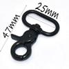 Black Swivel Clasps Connector Claw Dog Hook Snap Hook Lobster Clasp Key Chain Base Lanyards Clips for Purse Bags Handbag Strap 4 PCS 1" view 2