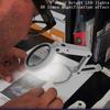 Sports Card Grading Kit Centering Tool, LED Magnifying Table Lamp for Handsfree, High Intensity Magnifying Loupe, Microfiber Cloth view 2