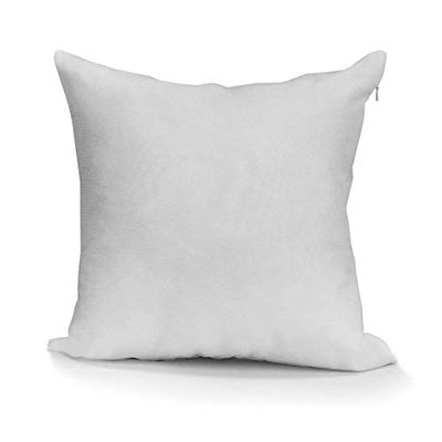 Hometex Canada Blank White Sublimation Polyester Pillow Cover - 18 x 18 / 45 cm x 45 cm with Hidden Zipper (2 Pack) Dcor Heat Press Printing Throw Pillow Cover