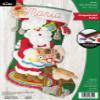 Bucilla Felt Stocking Applique Kit 18" Long-Gingerbread Santa view 1