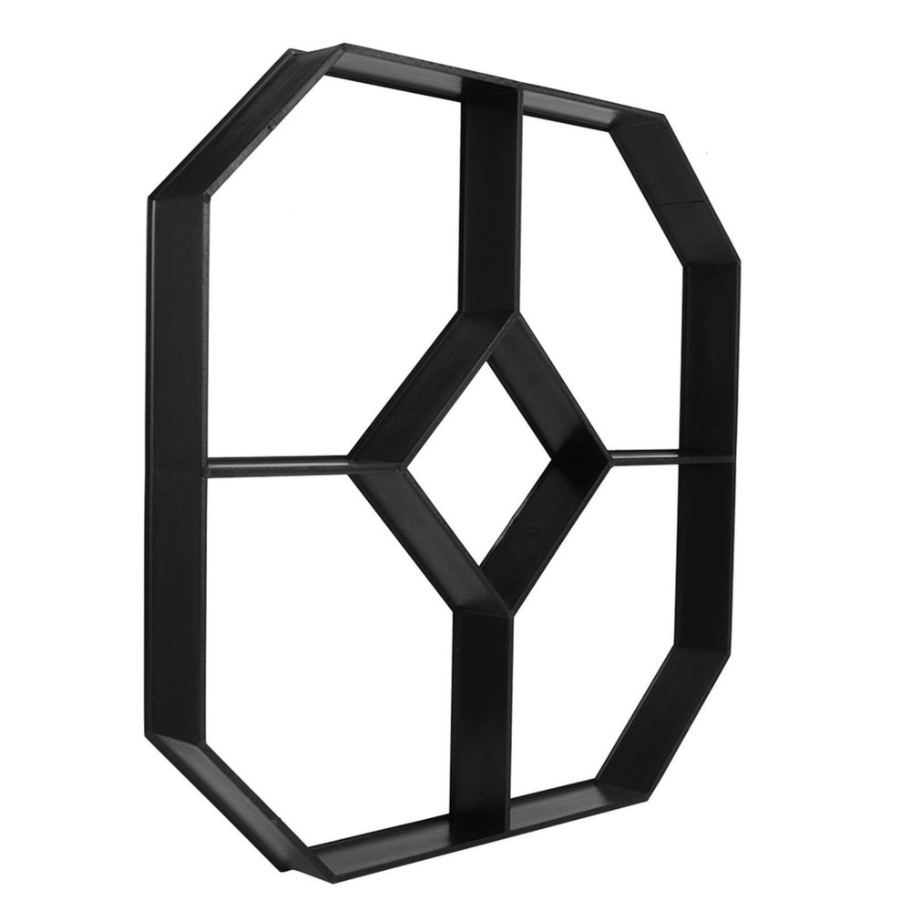 Haowecib Path Maker Mold, Garden Paving Mold Walking Paths Maker Reusable Concrete Pathmate Stone Mold DIY Paving Mold 15.9x15.9x1.6in with Manual for Garden Yard Patio