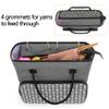 Yarwo Knitting Crochet Bag, Yarn Storage Tote Bag for WIP Projects, Yarn Skeins, Crochet Hooks and Knitting needles, Christmas & New Beginnings Gifts for Women, Gray with Arrow (Bag Only) view 3