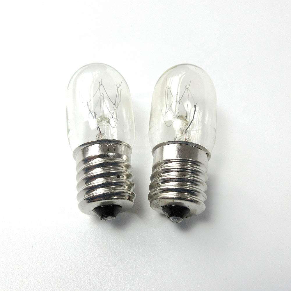 2 Pcs Light Bulbs 15 Watt, 5/8 Base, 2SCW Screw in for Sewing Machines (Option220V)