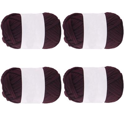 400g T-Shirt Yarn Deep Purple Spaghetti Yarn Elastic Strong Cloth T Shirt Trapillo Yarn Crocheting Ribbon Yarn Accessory Yarn Knit Basket Crochet Bag Materials