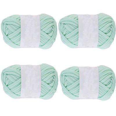 400g T-Shirt Yarn Water Green Spaghetti Yarn Elastic Strong Cloth T Shirt Trapillo Yarn Crocheting Ribbon Yarn Accessory Yarn Knit Basket Crochet Bag Materials