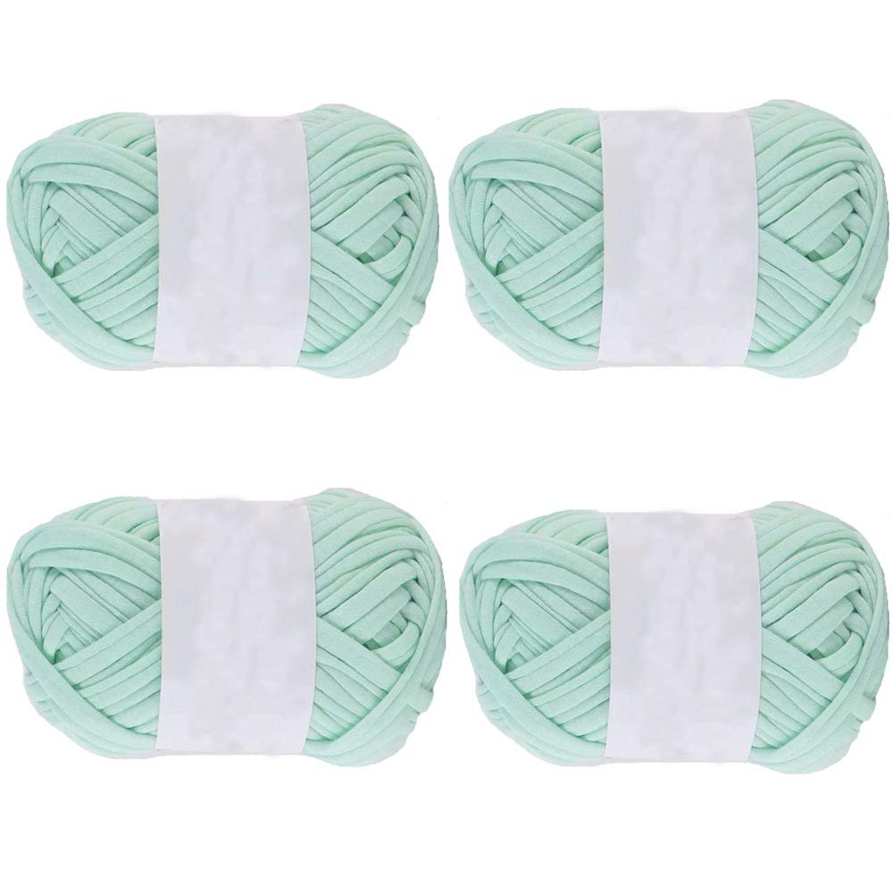 400g T-Shirt Yarn Water Green Spaghetti Yarn Elastic Strong Cloth T Shirt Trapillo Yarn Crocheting Ribbon Yarn Accessory Yarn Knit Basket Crochet Bag Materials