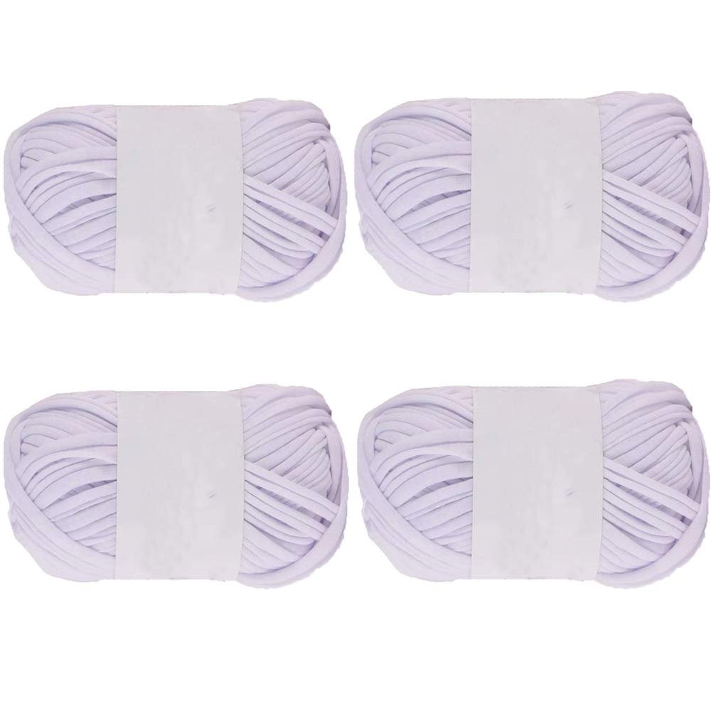 400g T-Shirt Yarn White Spaghetti Yarn Elastic Strong Cloth T Shirt Trapillo Yarn Crocheting Ribbon Yarn Accessory Yarn Knit Basket Crochet Bag Materials