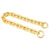 willikiva 23.6 Inche 17mm DIY Iron Flat Chain Strap Gold Handbag Chains Accessories Purse Clutches Handles Wrist Straps Replacement Straps, with Metal BucklesGold-2 view 1