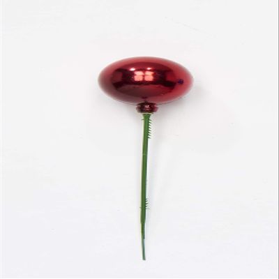 Worth Imports 40mm Christmas Plastic Ball Pick, Burgundy, Set of 24
