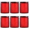 6 Pcs 2.7 X 3.5 Inch Embossed Glass Candle Jars with Classification Label for Candle Making and Craft Storage view 1