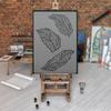 NAKLEO Floral Large Wall Painting Stencil 23,2" x37,4, Art Deco Tropical Leaves Outline Pattern, Reusable Plastic Flower Template, DIY Art and Craft Home Decor, Floor Wood Fabric Furniture view 4