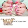 Nail Art Brush Holders, Crown Nail Art Painting Pen Brush Stand Rack Holder with Faux Pearl Decoration for Salon Home Nail Carving Drawing Pencils Brushes(#3) view 2