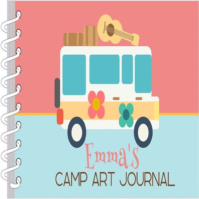 Camp Groovy Personalized Art Journal | Custom Sketch Book for Kids | Monogrammed Sketchbook | Personalized Kids Gift | Kids Journal | Drawing Pad | Camp Art Journal for Kids | Spiral Art Sketchpad