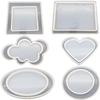 Crystal Drop DIY Clay Pressing Plate Table self Made Silica Gel Mold Cloud Heart Oval Long Square Mold (Rectangle 19 * 15cm) view 1