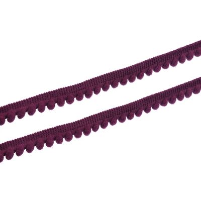 YYCRAFT 20 Yards 3/8" Wide Tiny Pom Pom Ball Fringe Trim DIY Craft Sewing Accessory for Home Curtain Clothes Pillow Decoration(pom Size 5mm,Plum)