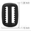 Superb Supplies Duraflex Sliplock - 1 Inch Plastic Triglide Slides with Teeth (Pack of 25) view 2