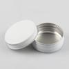 DLIBUY 100 Pcs 30ml 30g Empty Round White Aluminum Tin Jars with Screw Lids Cosmetics Lip Balm Containers Pots for DIY Candle Salve Powder Crafts Storage Cans 3x Alu Spoon, 100x 3.5cm Labels view 4