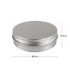 DLIBUY 100 Pcs Empty Round Silver Aluminum Tin Jars with Screw Lids Cosmetics Lip Balm Containers Pots for DIY Candle, Salve Powder, Crafts, Storage Cans 3 Alu Spoon, 100 Labels view 2