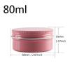 DLIBUY 100 Pcs 80ml 80g Empty Round Pink Aluminum Tin Jars with Screw Lids Cosmetics Lip Balm Containers Pots for DIY Candle Salve Powder Crafts Storage Cans 3x Alu Spoon, 100x 50cm Labels view 2