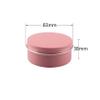 DLIBUY 100 Pcs 150ml 150g Empty Round Pink Aluminum Tin Jars with Screw Lids Cosmetics Lip Balm Containers Pots for DIY Candle Salve Powder Crafts Storage Cans 3x Alu Spoon, 100x 70cm Labels view 2