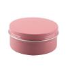 DLIBUY 100 Pcs 150ml 150g Empty Round Pink Aluminum Tin Jars with Screw Lids Cosmetics Lip Balm Containers Pots for DIY Candle Salve Powder Crafts Storage Cans 3x Alu Spoon, 100x 70cm Labels view 3