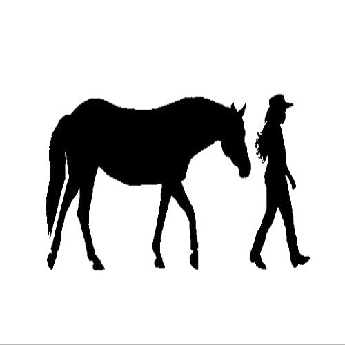 1 PCS 5x10 inch Custom Cut Stencil, (TG-83) Cowgirl with Horse Crafts, Arts, Scrapbooking - Painting on The Wall, Wood, Glass and Other