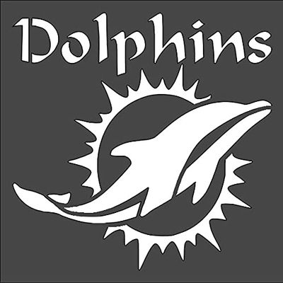 1 PCS Custom Cut Stencil, (VG-84) Dolphins Football Sports 8X8 in Crafts, Arts, Scrapbooking - Painting on The Wall, Wood, Glass and Other